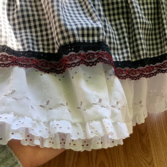 Gingham Black and White Ruffle Skirt - Picture 10 of 17